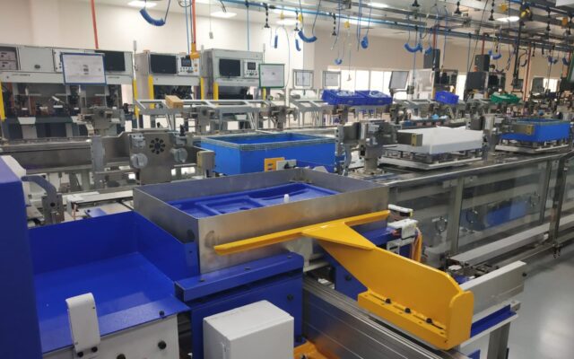 Kit Bin Handling Conveyor System on Assembly Line